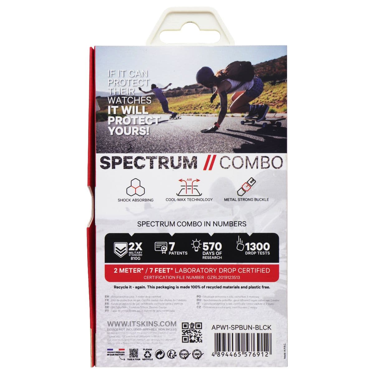 ITSKINS Spectrum // Combo Case for Apple Watch Series SE/6/5/4 (40mm) - Black image 2