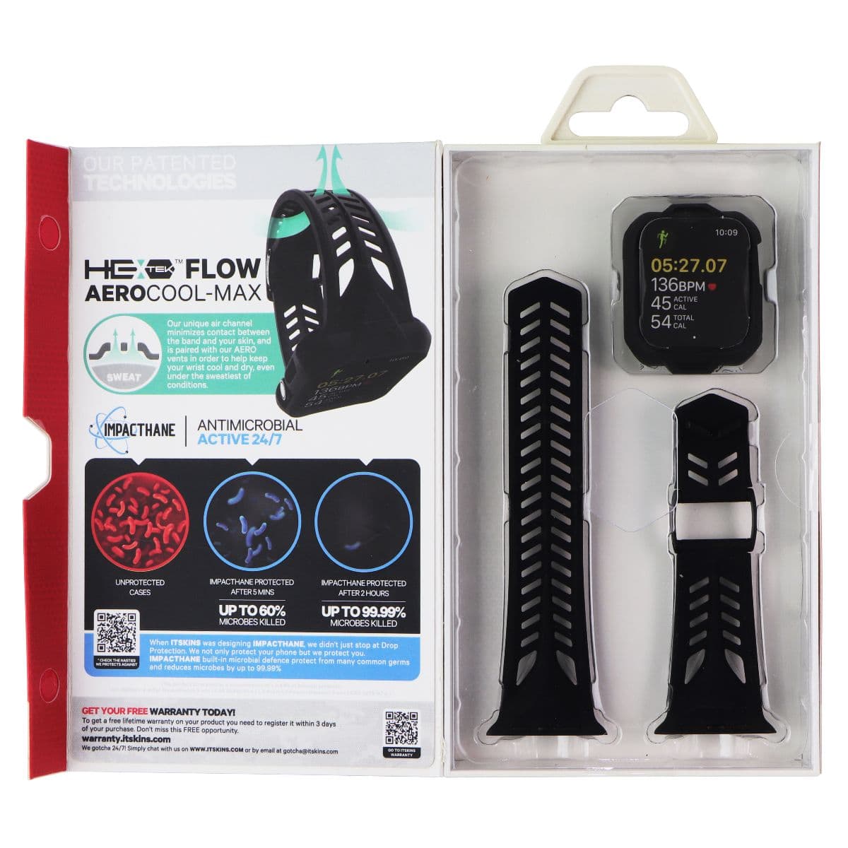 ITSKINS Spectrum // Combo Case for Apple Watch Series SE/6/5/4 (40mm) - Black image 3