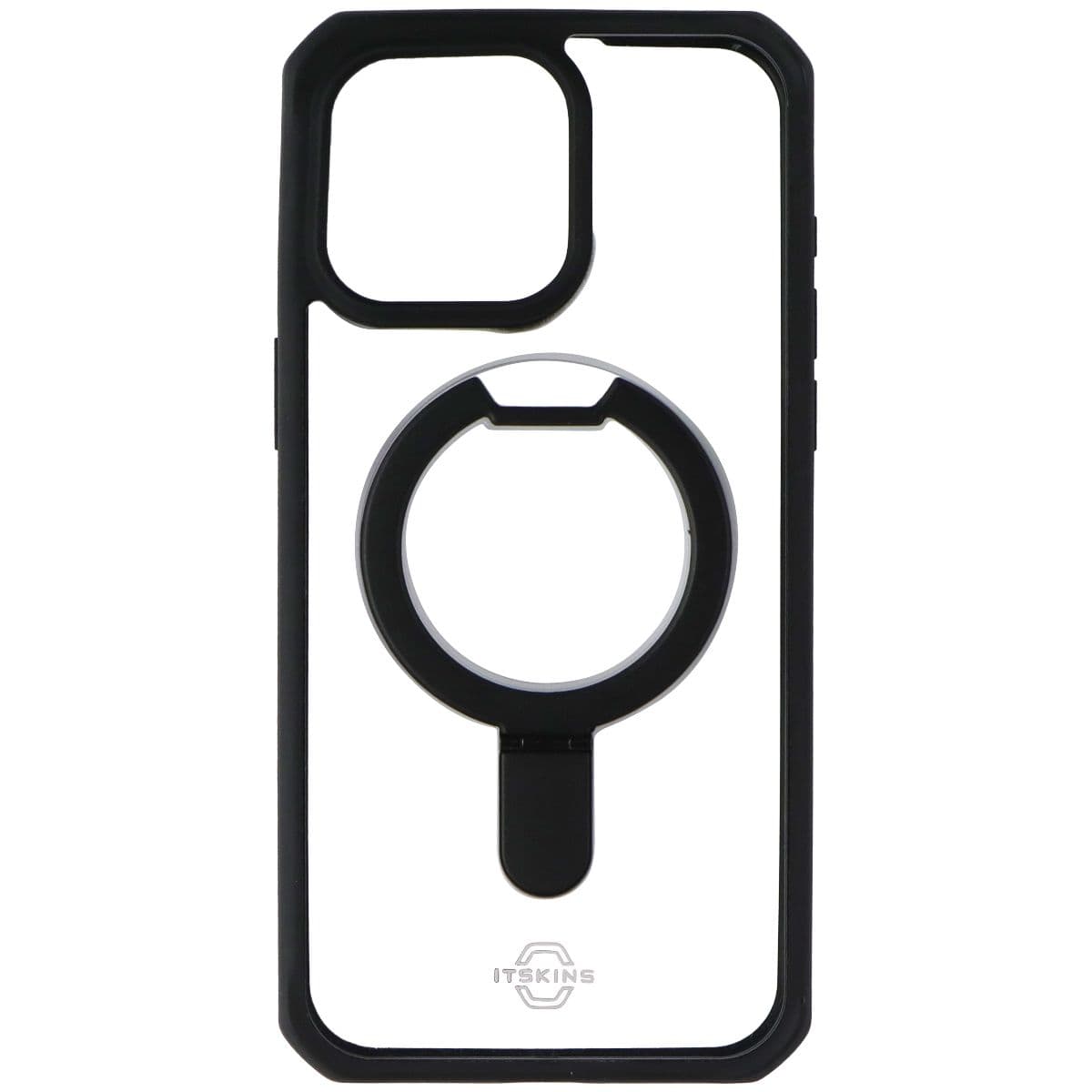 ITSKINS Hybrid_R // Stand Case for MagSafe for iPhone 15 Pro Max - Black/Clear image 2