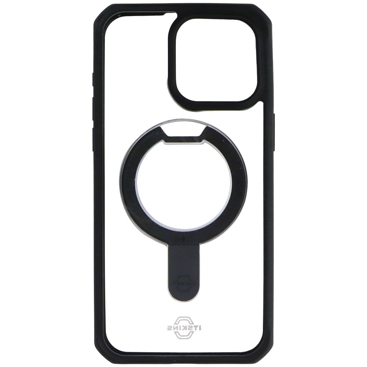 ITSKINS Hybrid_R // Stand Case for MagSafe for iPhone 15 Pro Max - Black/Clear image 3