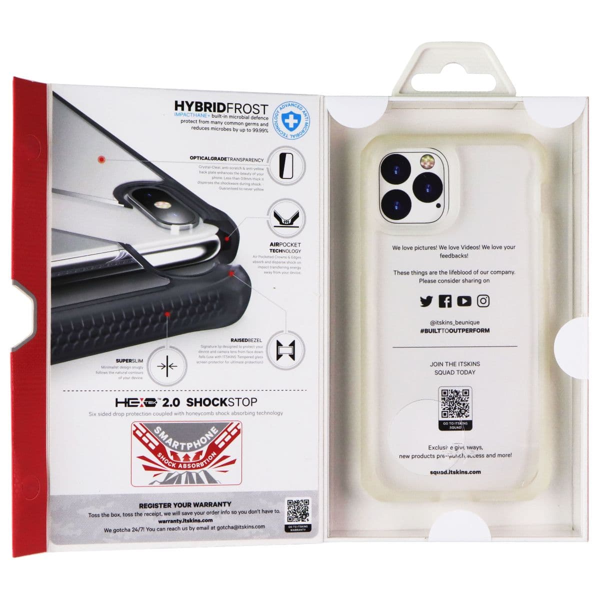 ITSKINS Hybrid Frost Series Hardshell Case for Apple iPhone 11 Pro - Transparent image 3