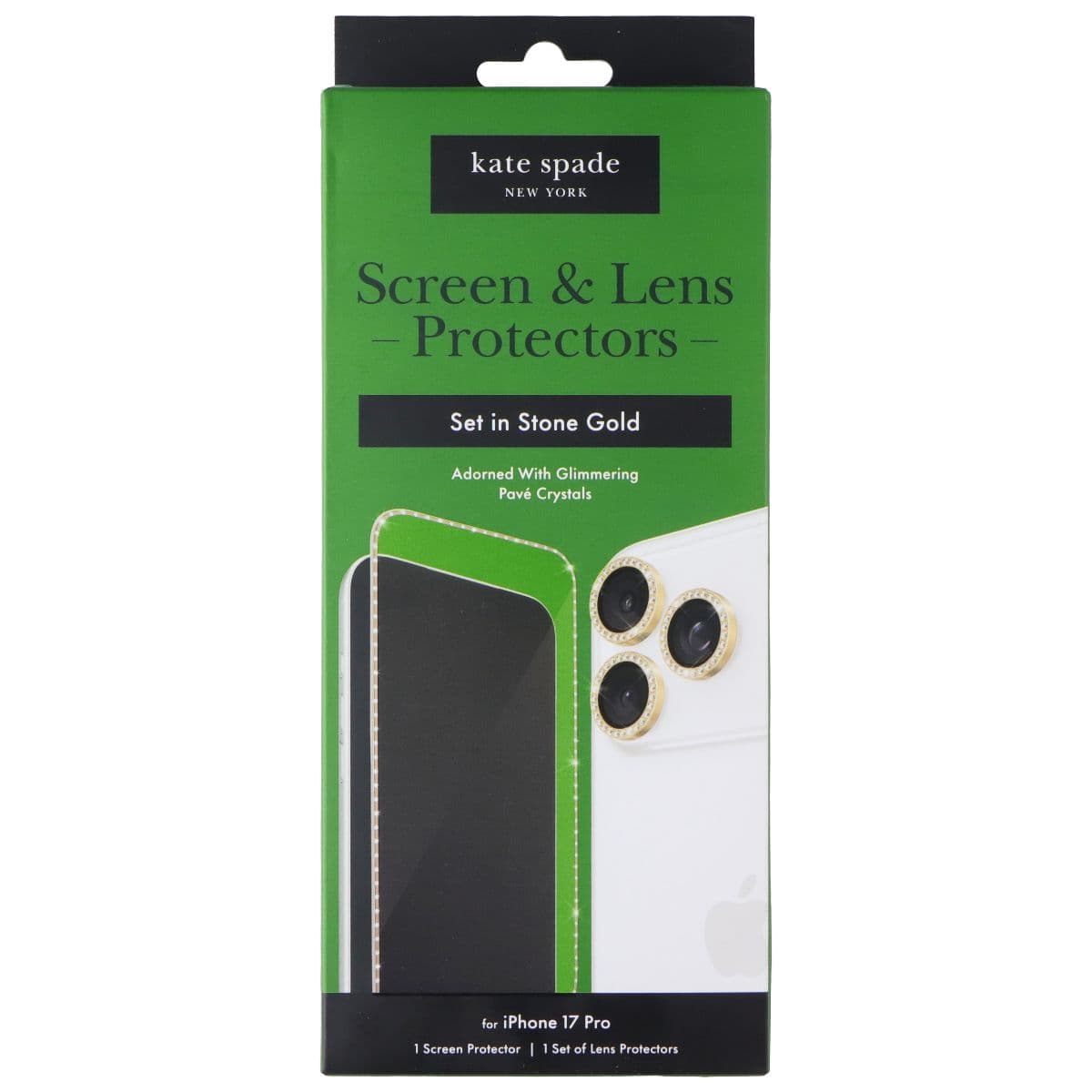 Kate Spade Screen & Lens Protectors for Apple iPhone 17 Pro - Set In Stone Gold image 1