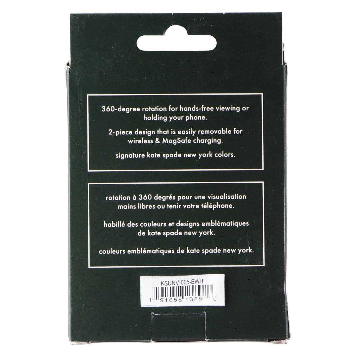 Kate Spade New York Phone Holder and Loop Stand - Black/White image 2