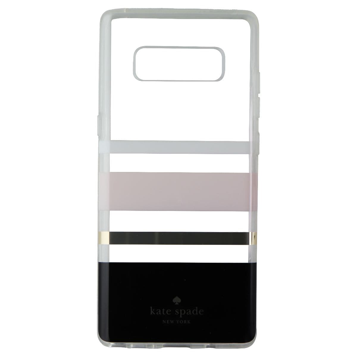 Kate Spade Flexible Hardshell Case for Galaxy Note8 - Pink/Gold/Blk/Clear Stripe image 2