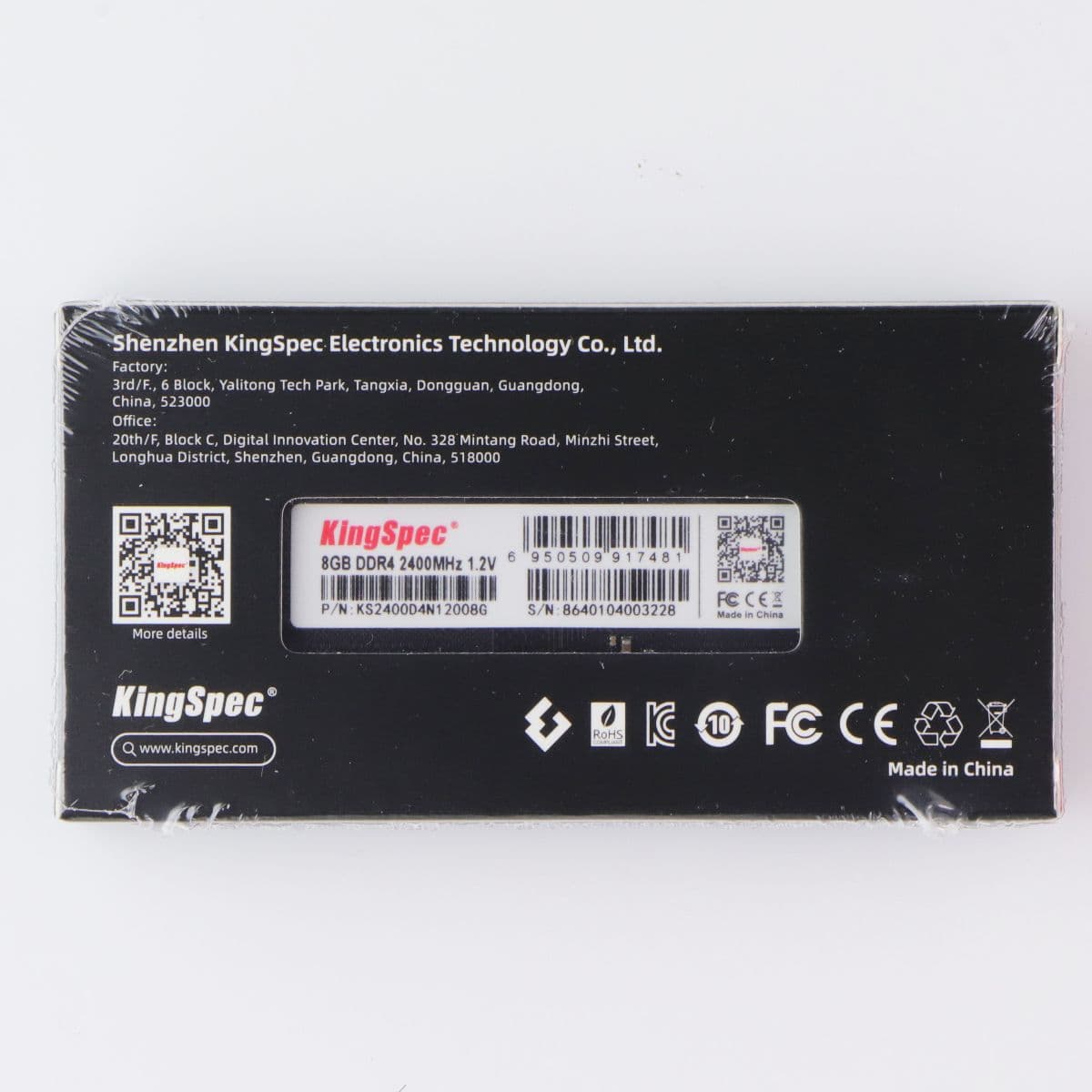 KingSpec DDR4 8GB 2400 MHz 1.2V RAM for Desktop image 2