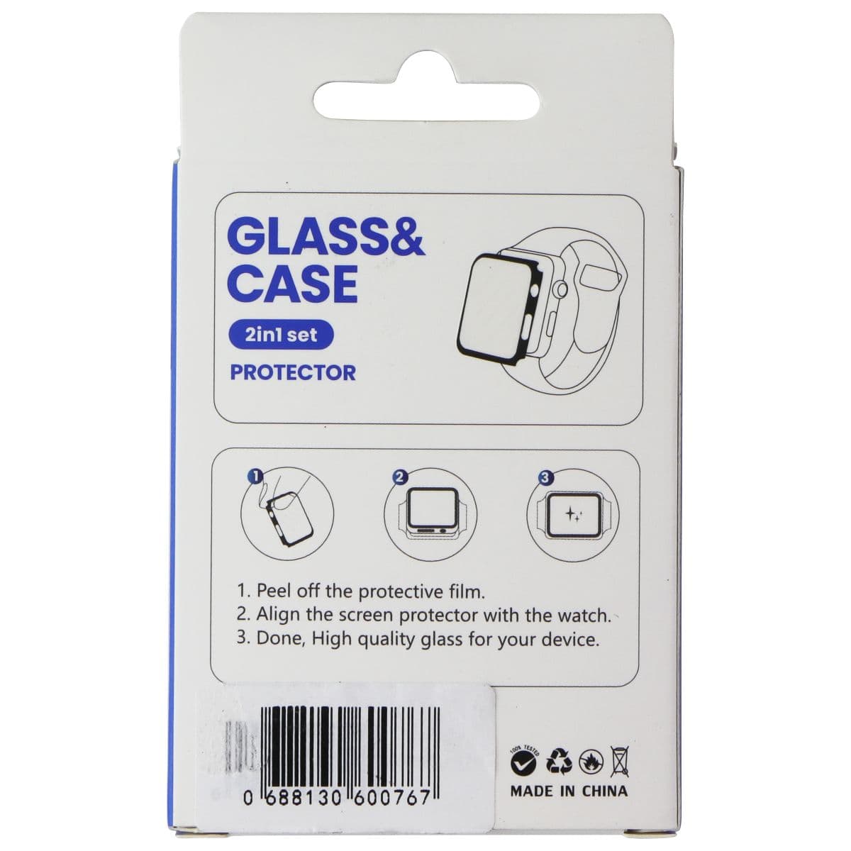 LITO S+ Glass & Rugged Case for Apple Watch Series 9/8/7 (41mm) - Black (L-1338) image 2