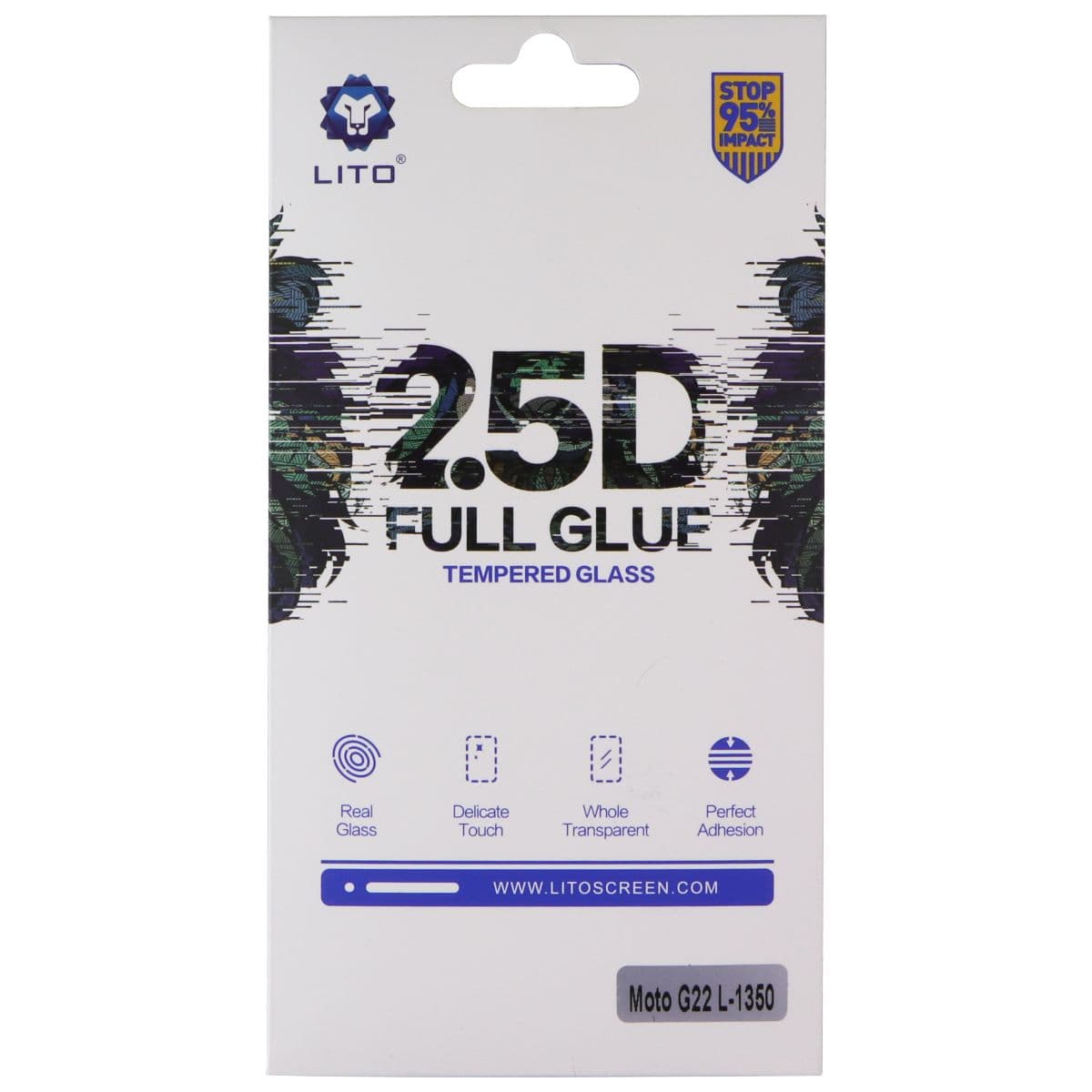 LITO 2.5D Full Glue Tempered Glass Screen Protector for Moto G22 (L-1350) image 1