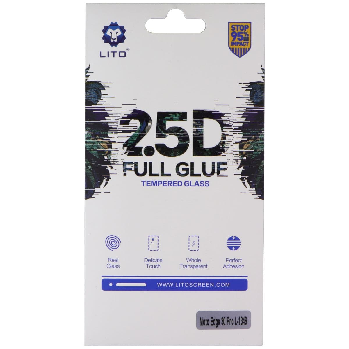 LITO 2.5D Full Glue Tempered Glass Protector for Moto Edge 30 Pro (L-1349) image 1