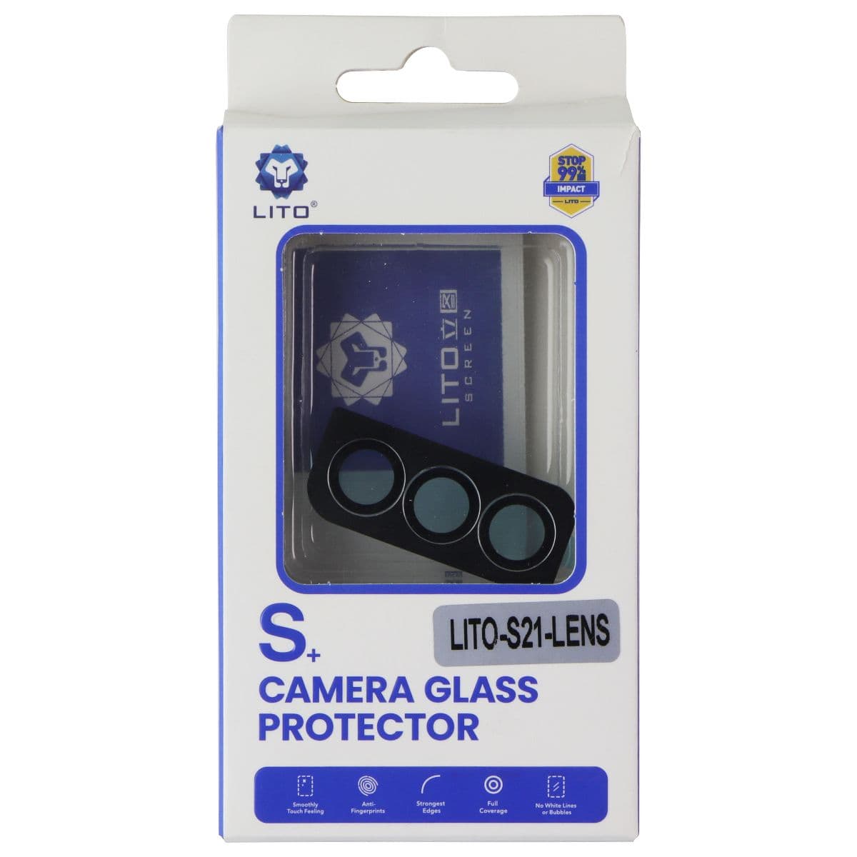 LITO S+ Camera Glass Protector for Samsung Galaxy S21 - Black image 1