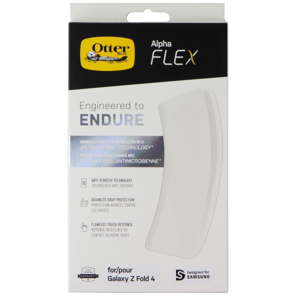 OtterBox Alpha Flex Screen Protector for Samsung Galaxy Z Fold4 image 1
