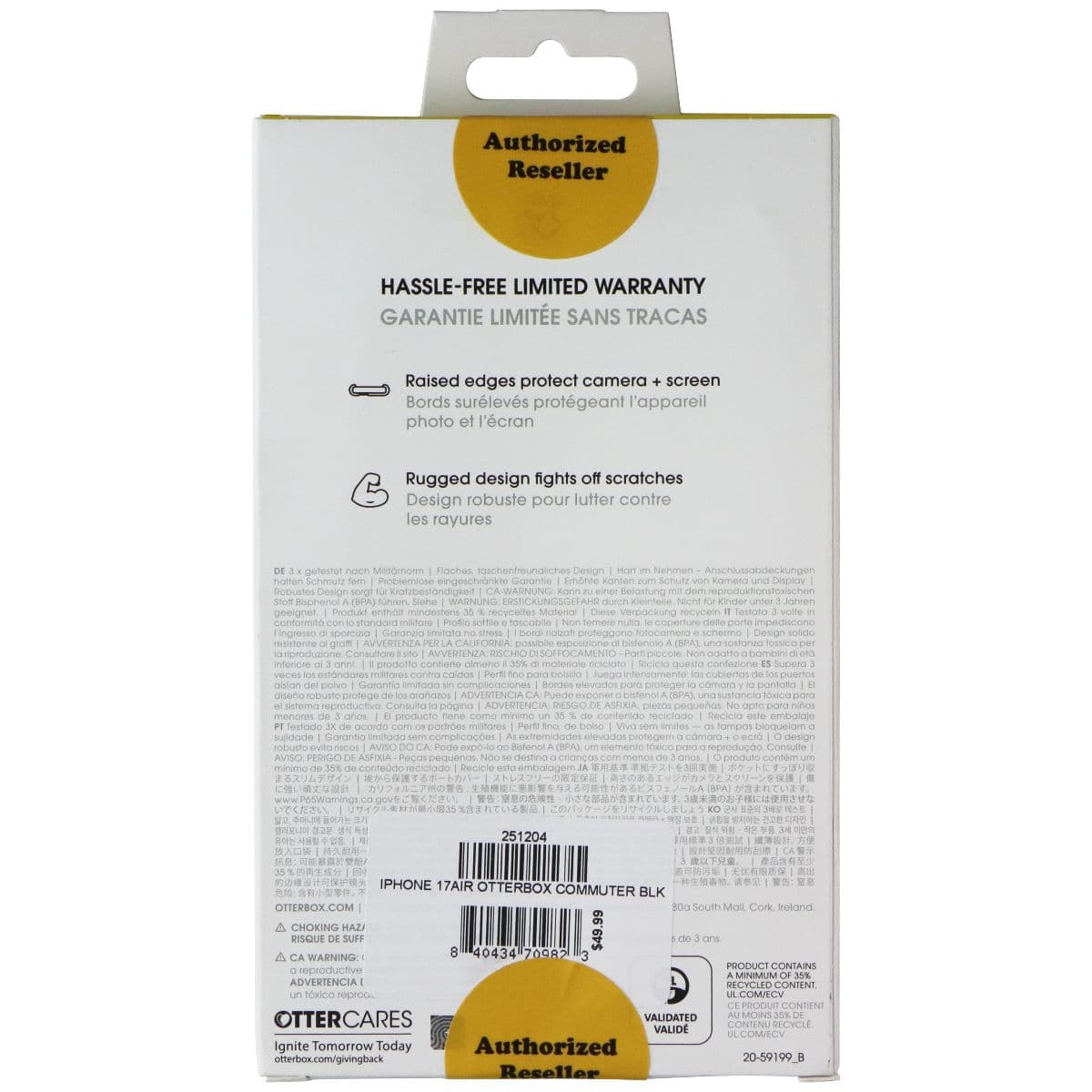 OtterBox Commuter Series Case for MagSafe for Apple iPhone 17 Air - Black image 2