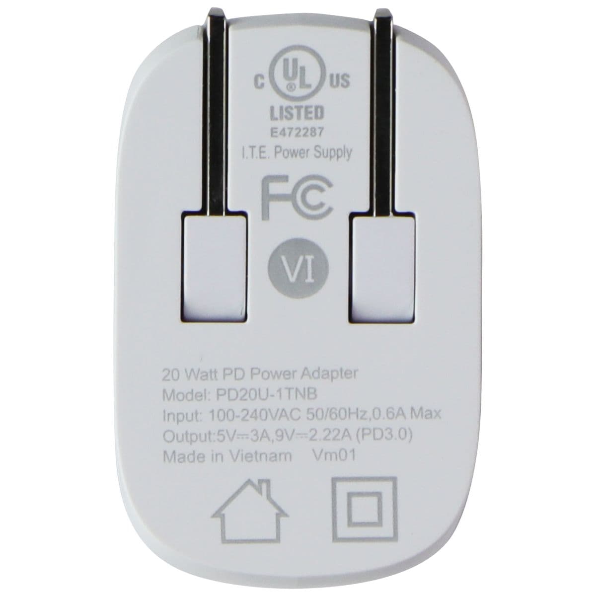 OtterBox 20W USB-C PD Fast Charge Wall Adapter - White (78-80651) image 4