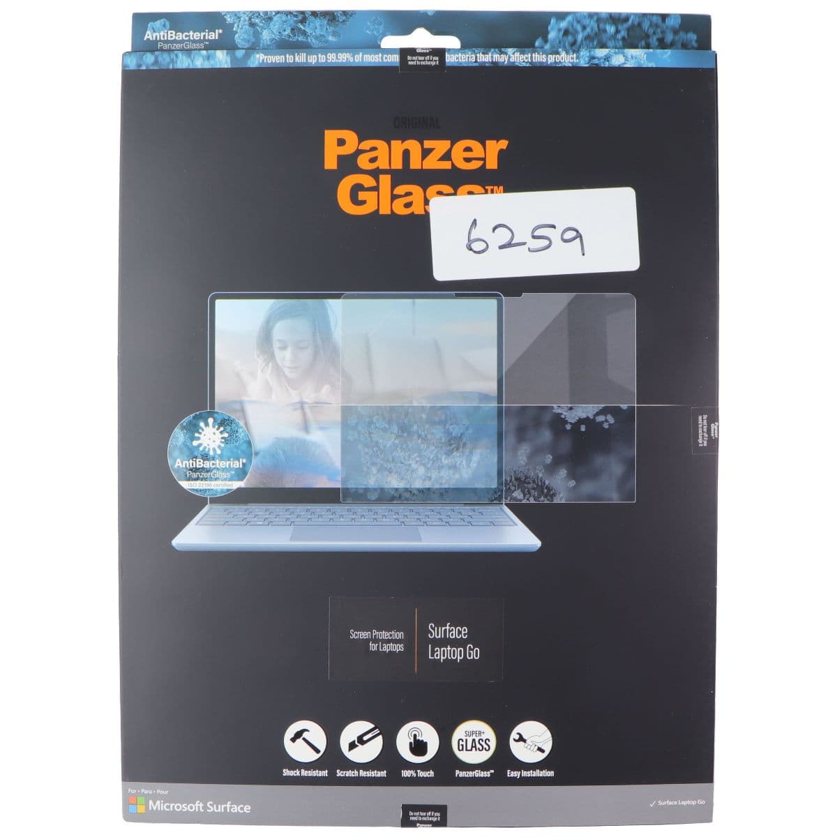 PanzerGlass Tempered Glass Screen Protector for Microsoft Surface Laptop Go image 1