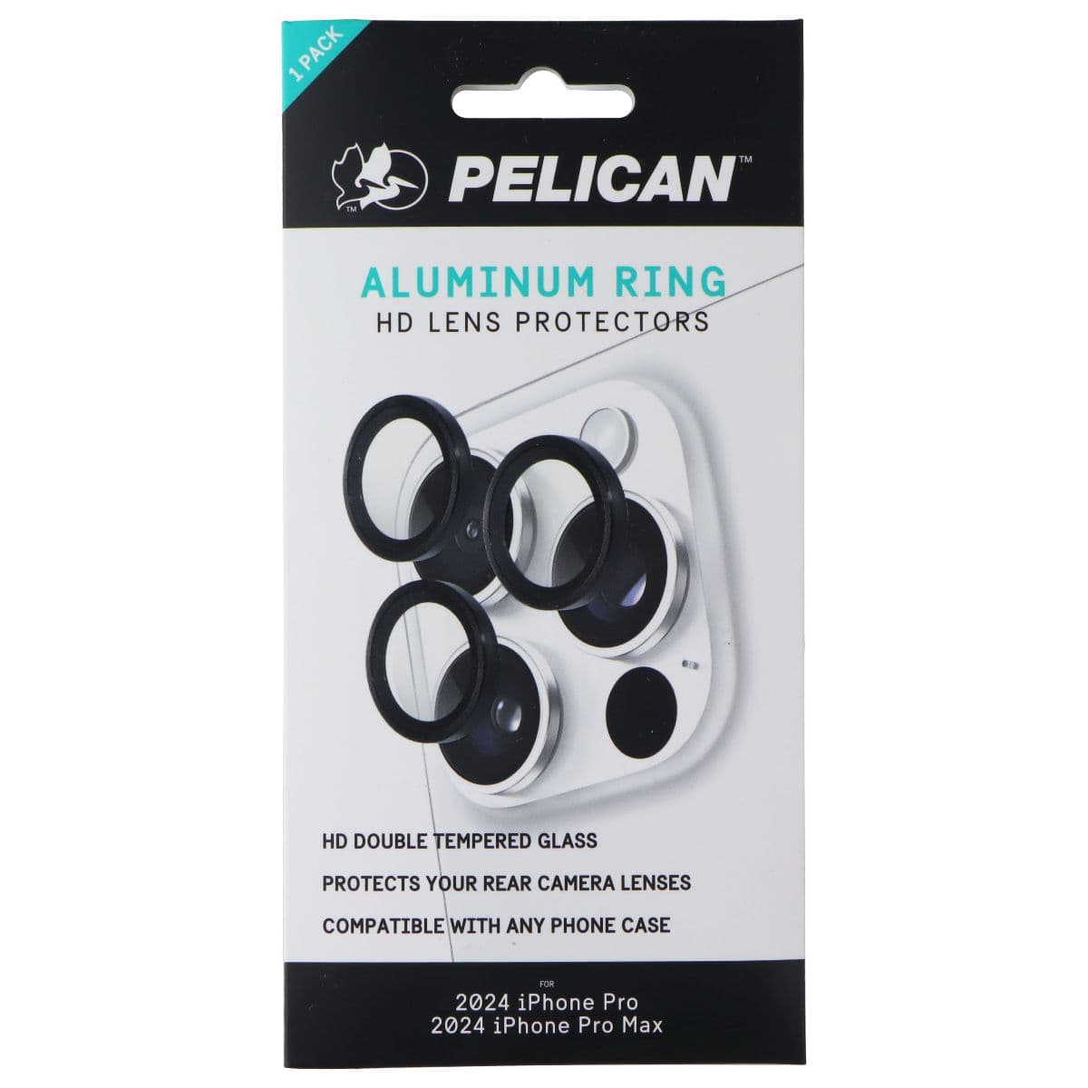 Pelican Aluminum Ring HD Lens Protectors for Apple iPhone 16 Pro Max / 16 Pro image 1