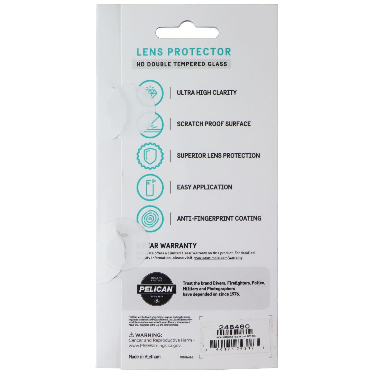 Pelican Aluminum Ring HD Lens Protectors for Apple iPhone 16 Pro Max / 16 Pro image 2