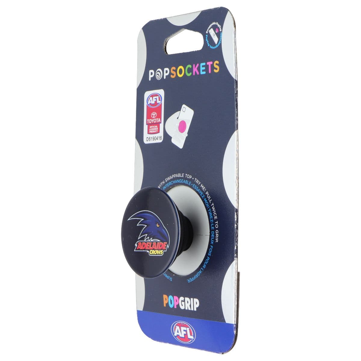 PopSockets PopGrip Expanding Stand Grip w/ Swappable Top - AFL Adelaide Crows image 1
