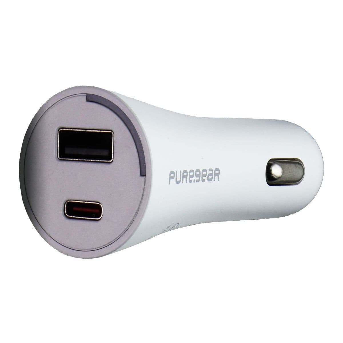Pure Gear Light Speed 42W Dual Port USB-C + USB-A Car Charger - White image 1