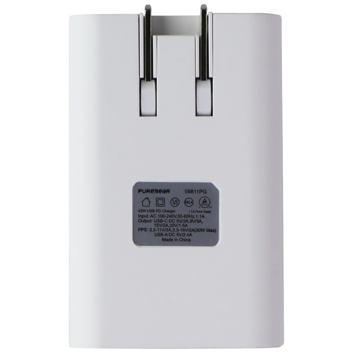 PureGear LightSpeed (42W) USB-C and USB-A Wall Charger - White (09811PG) image 4