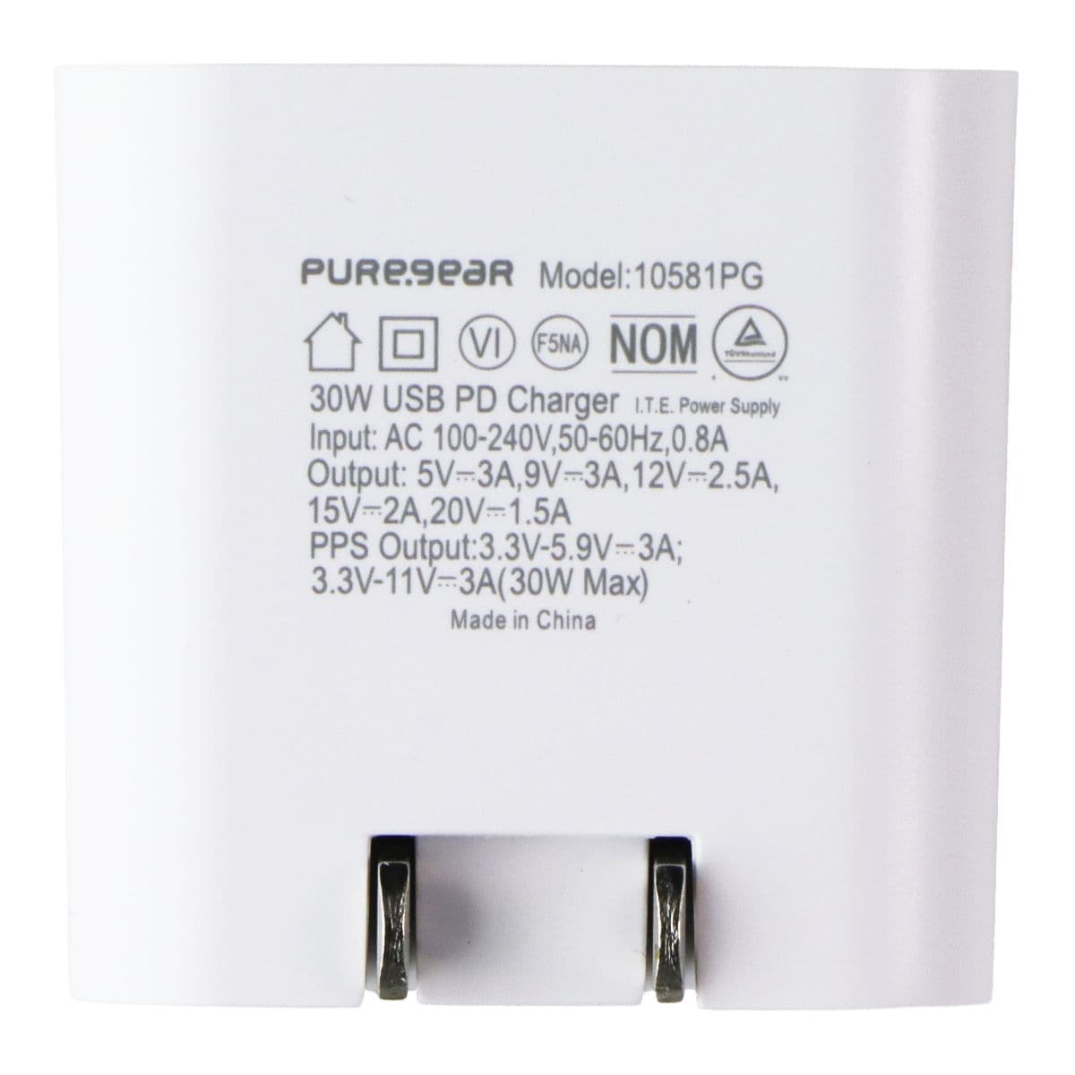 PureGear LightSpeed (30W) USB-C Wall Charger + USB-C Cable - White (63995PG) image 4