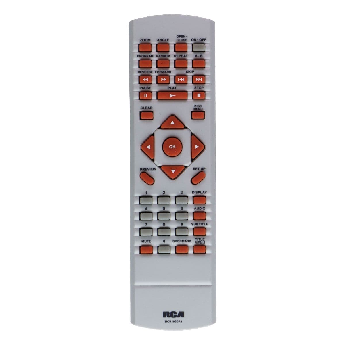 RCA Remote Control for RCA DVD Player - Gray (RCR195DA1) image 1