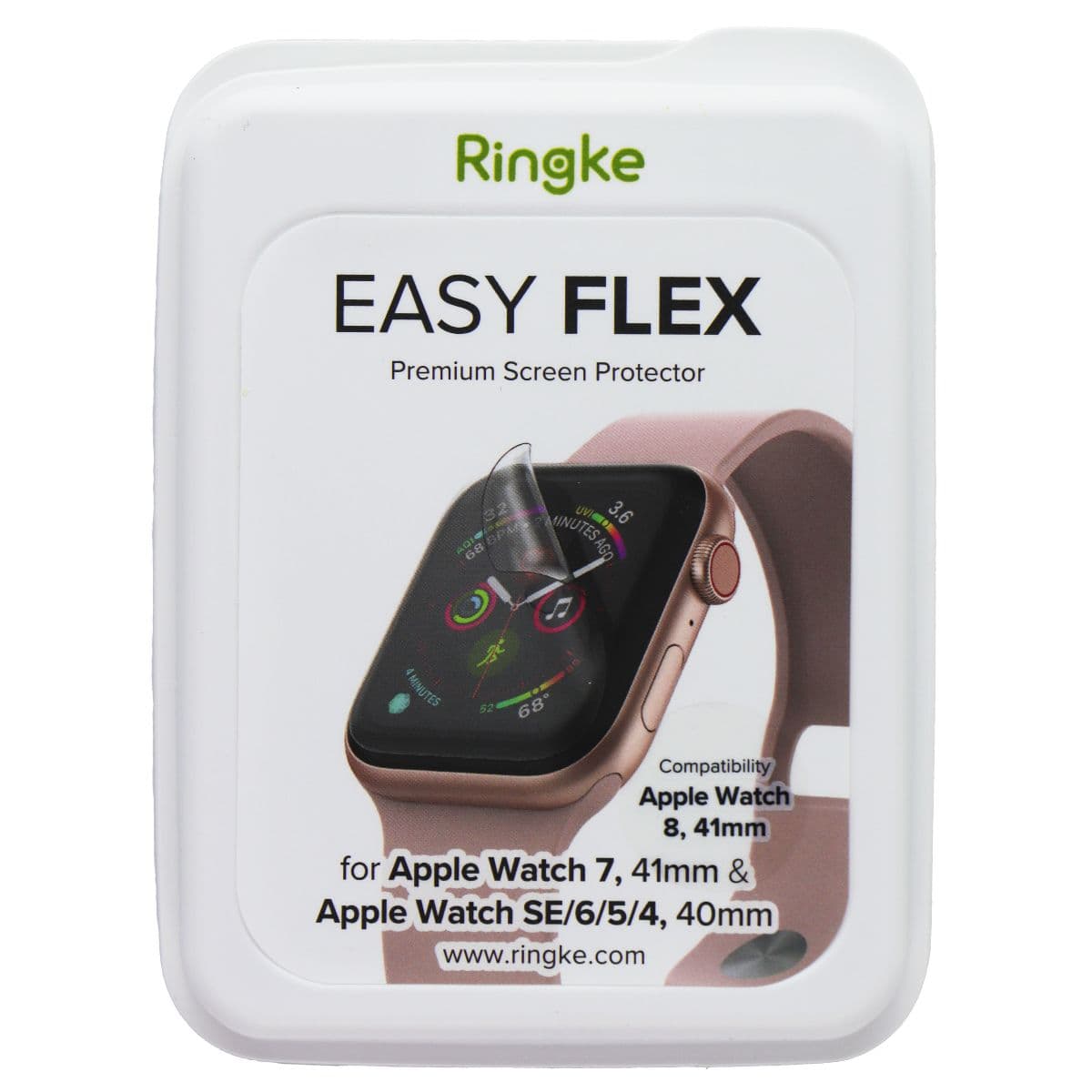 Ringke Easy Flex Screen Protector for Apple Watch 8/7 41mm, 4/5/6/SE 40mm 3 Pack image 1