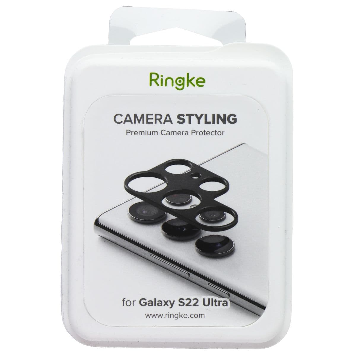 Ringke Camera Styling Lens Protector for Samsung Galaxy S22 Ultra - Black image 1