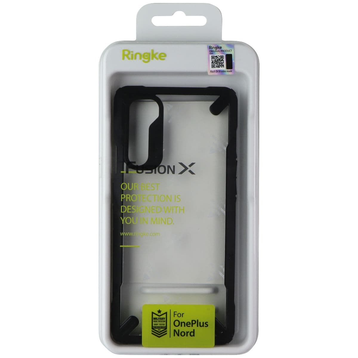 Ringke Fusion X Series Case for OnePlus Nord - Clear / Black image 1