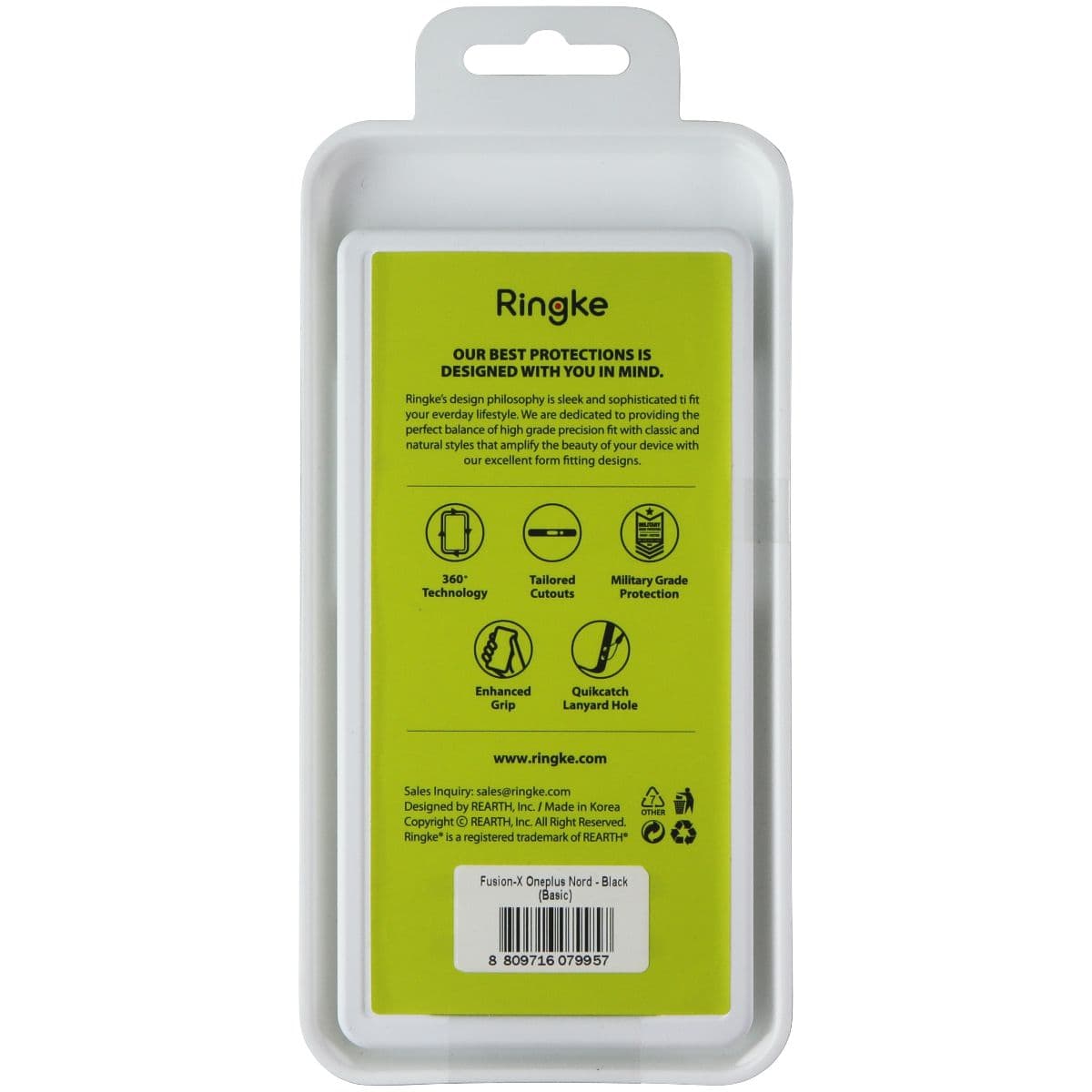 Ringke Fusion X Series Case for OnePlus Nord - Clear / Black image 2