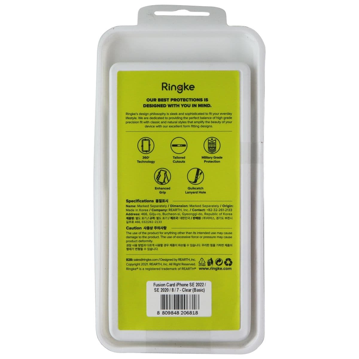 Ringke Fusion Card Series Case for iPhone SE (2nd/3rd Gen), iPhone 8/7 - Clear image 2