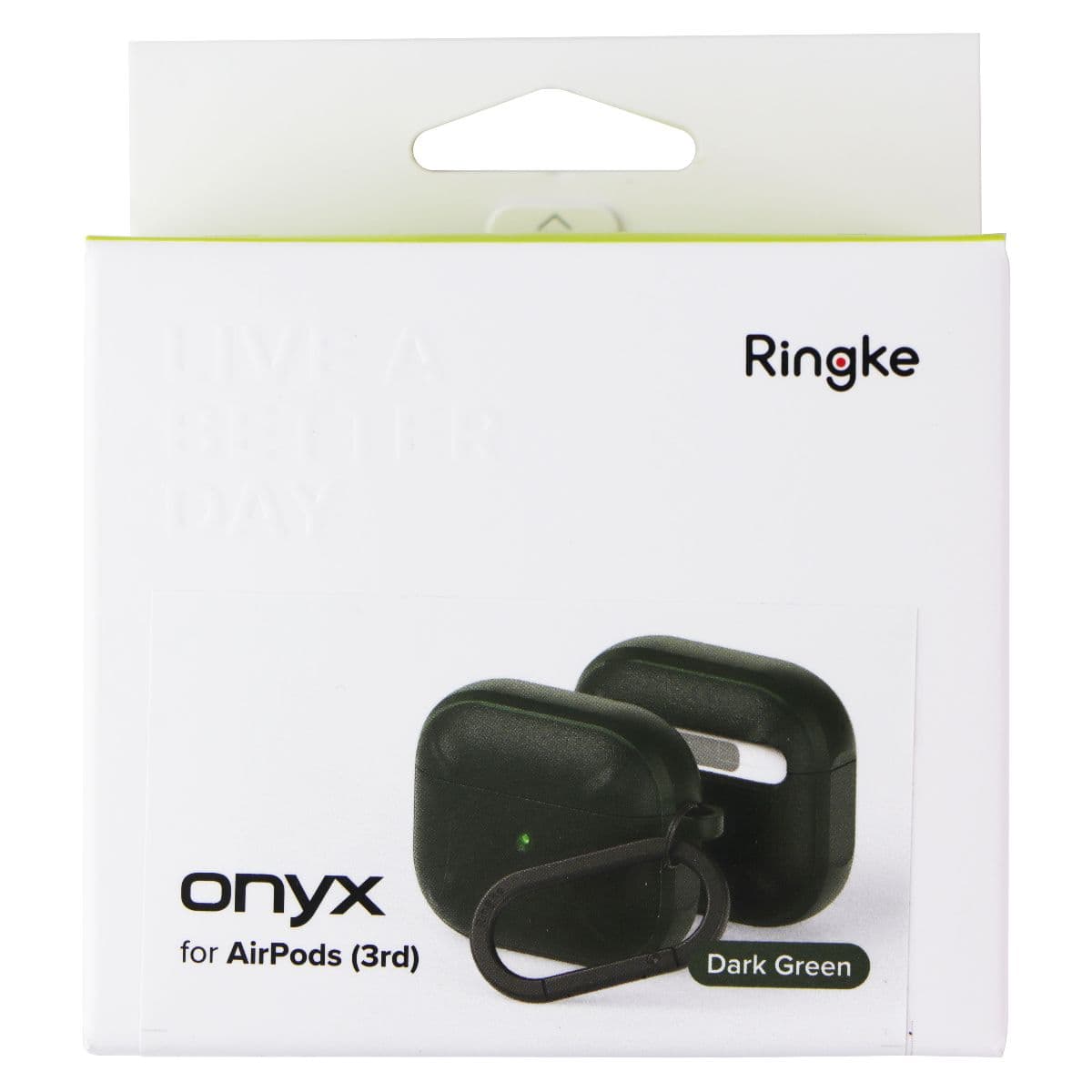 Ringke Onyx Keychain Case for Apple AirPods 3rd Gen - Dark Green image 1