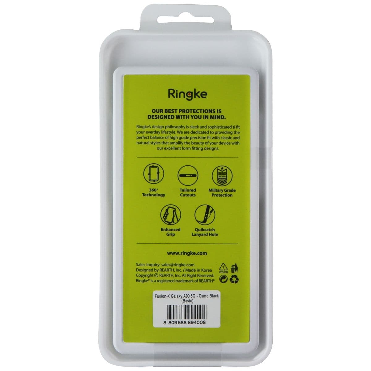 Ringke Fusion X Series Case for Samsung Galaxy A90 5G - Camo Black image 2