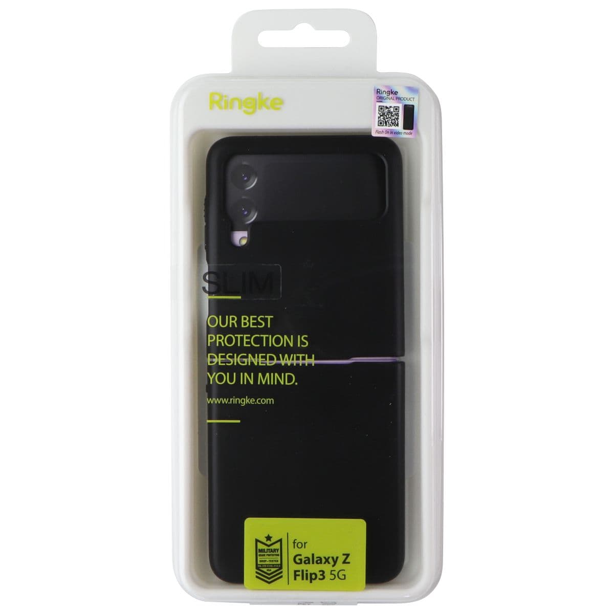 Ringke Slim Series Case for Samsung Galaxy Z Flip3 5G - Black image 1