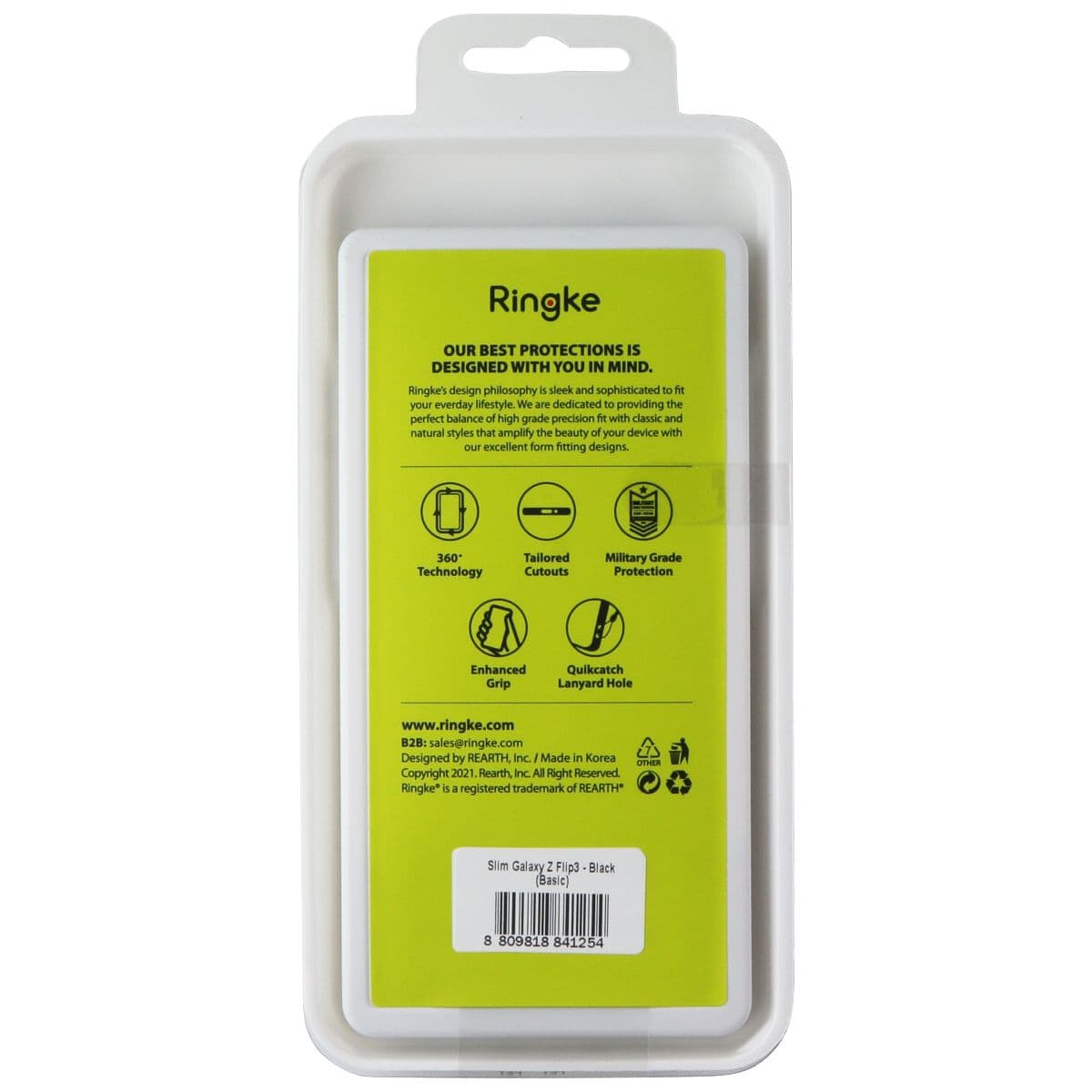 Ringke Slim Series Case for Samsung Galaxy Z Flip3 5G - Black image 2