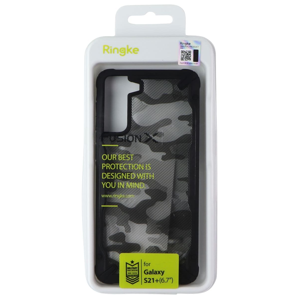 Ringke Fusion X Series Case for Samsung Galaxy S21+ (Plus) - Black Camo image 1