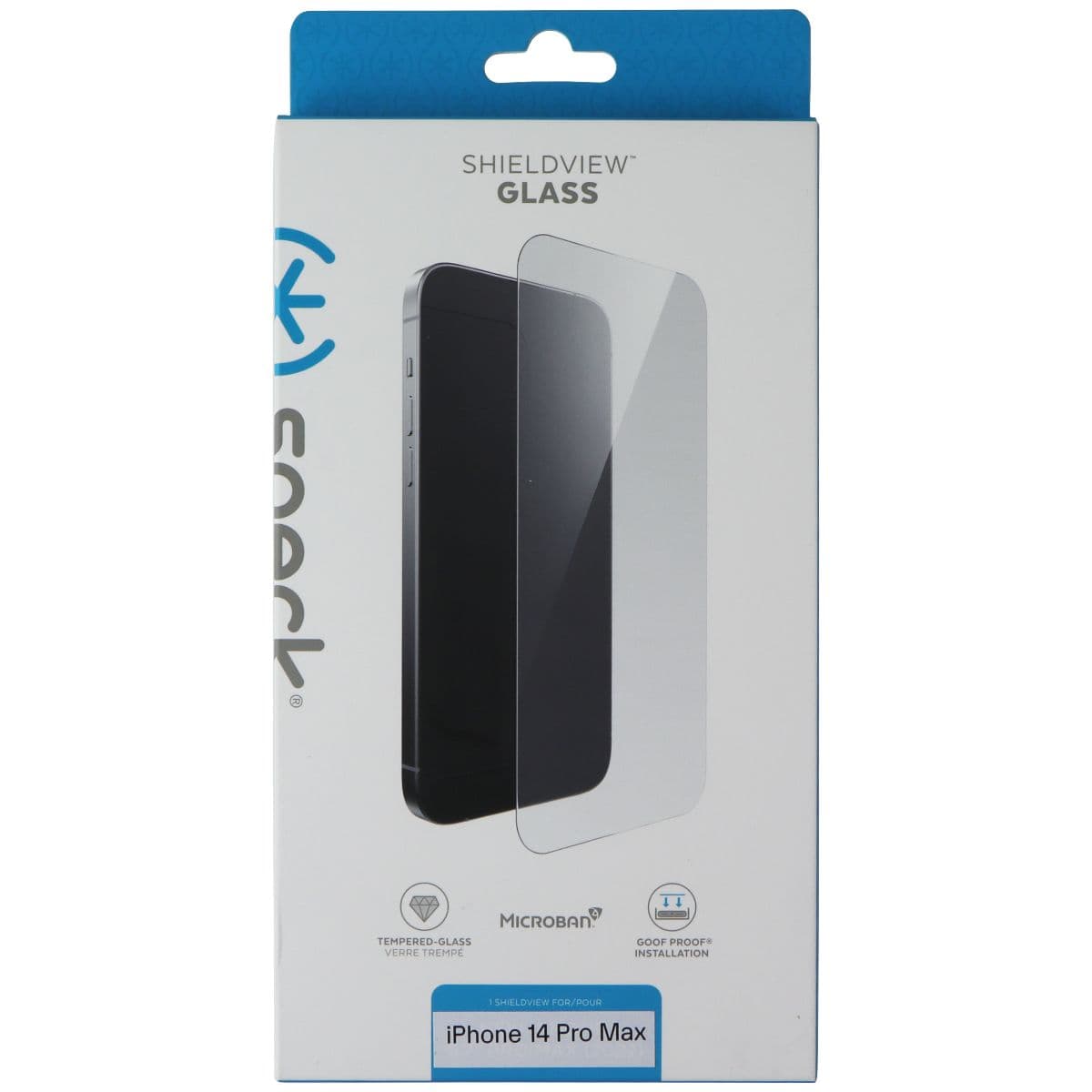 Speck ShieldView Glass Screen Protector for Apple iPhone 14 Pro Max - Clear image 1