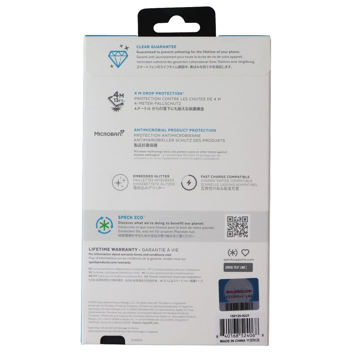 Speck Presidio Perfect-Clear Case for Apple iPhone 14 Plus - Glitter image 2