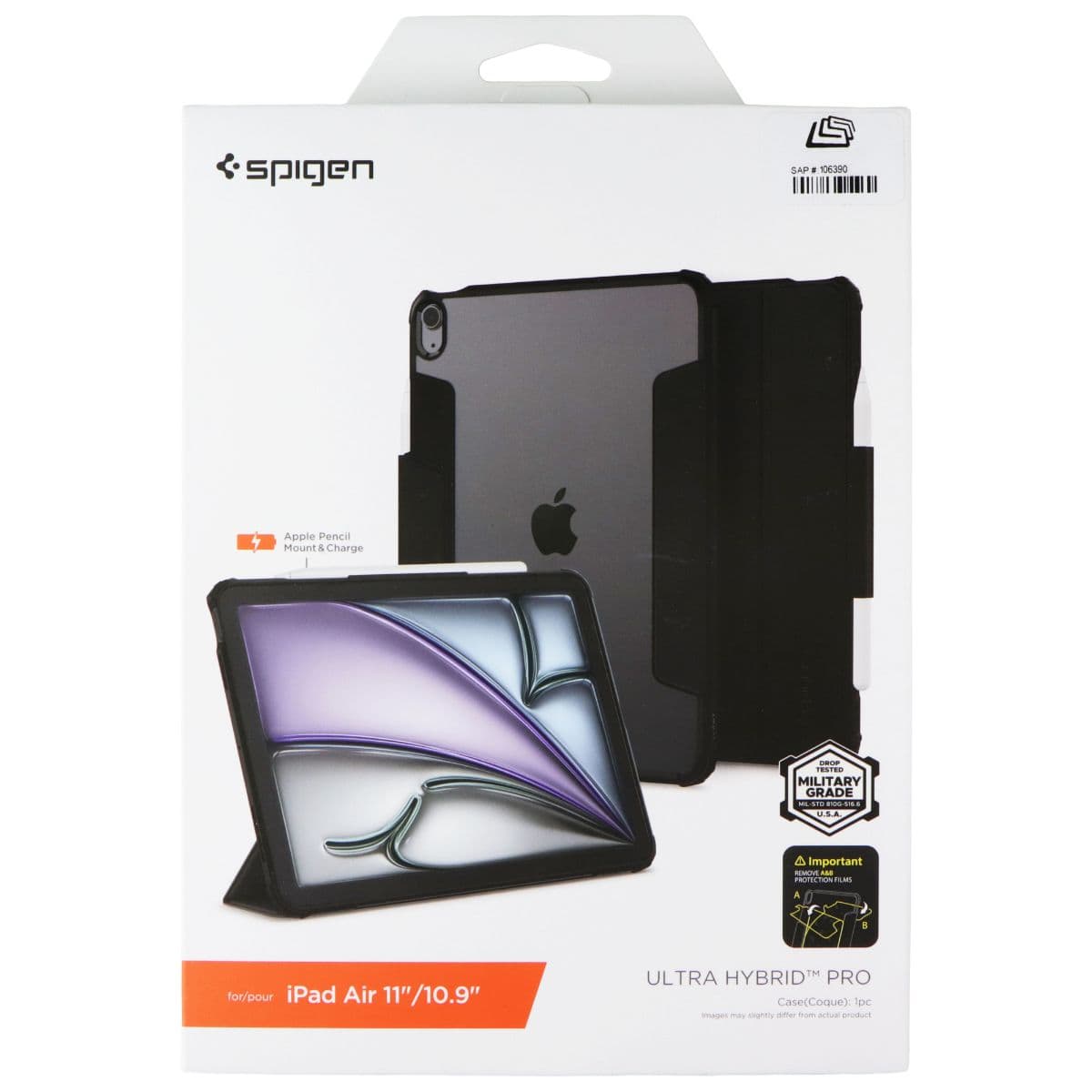 Spigen Ultra Hybrid Pro Case for Apple iPad Air 11-inch/10.9-inch - Black
