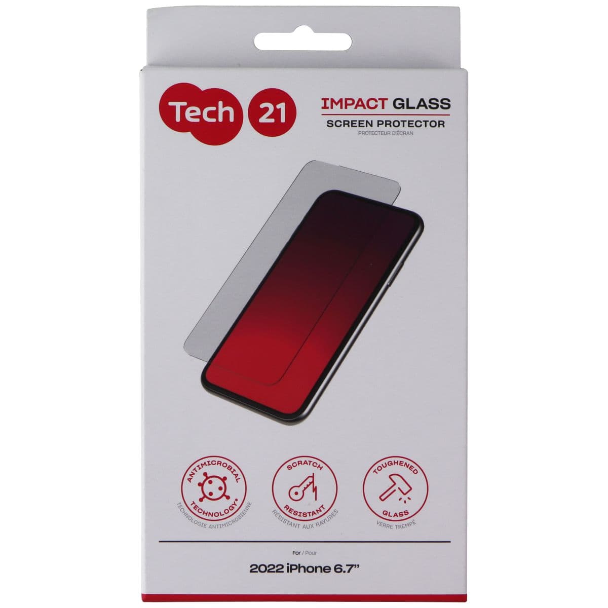 Tech21 Impact Glass Screen Protector for Apple iPhone 14 Plus - Clear image 1