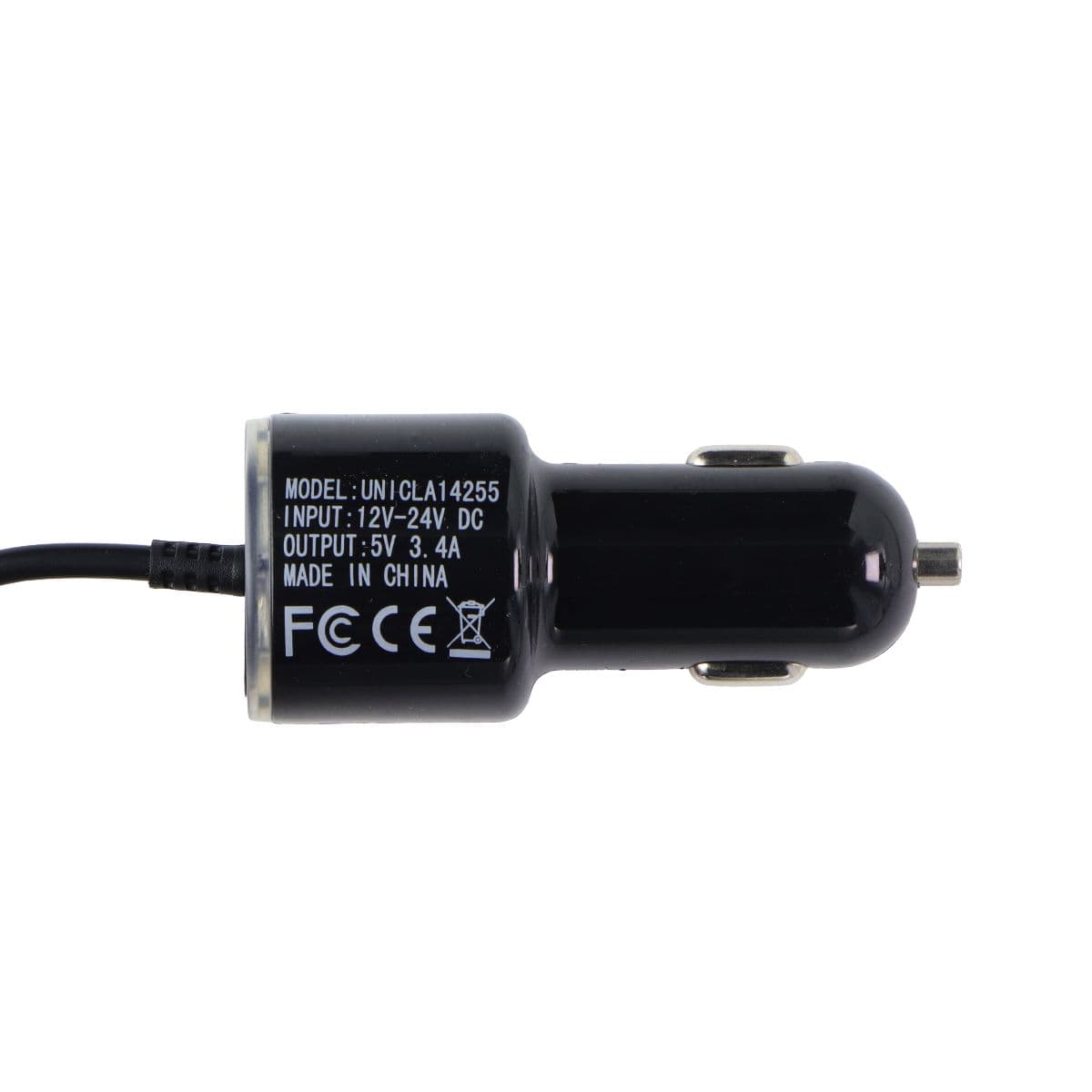 TekYa 3.4A High Speed USB-C Car Charger - Black image 2