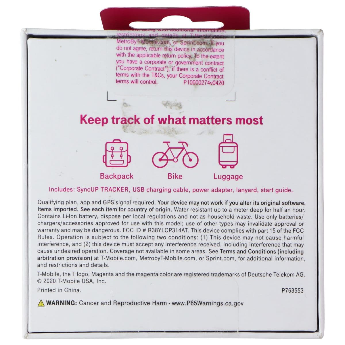 T-Mobile SyncUp Tracker - GPS Tracker - 128MB / Black / Gray image 2