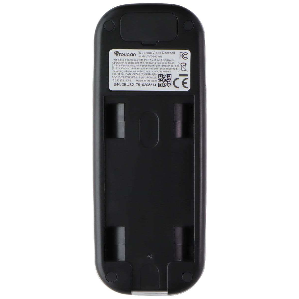 Toucan Wireless and Waterproof Live Feed Video Doorbell with Chime - White/Black image 5