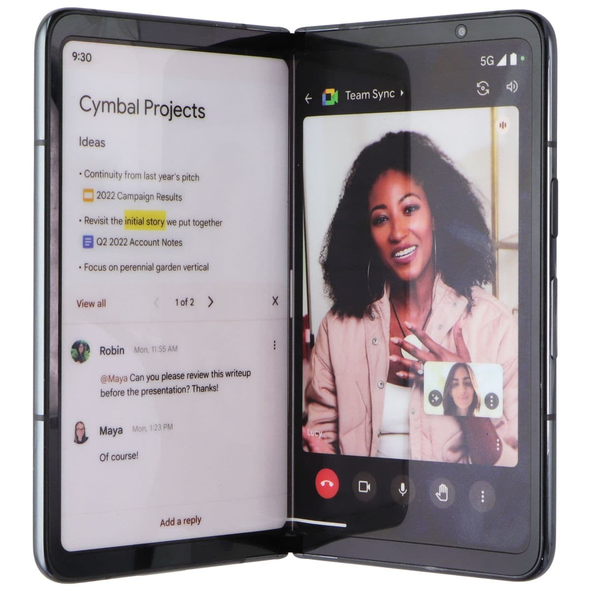 DUMMY DISPLAY* Google Pixel Fold Mock Phone - Obsidian image 2