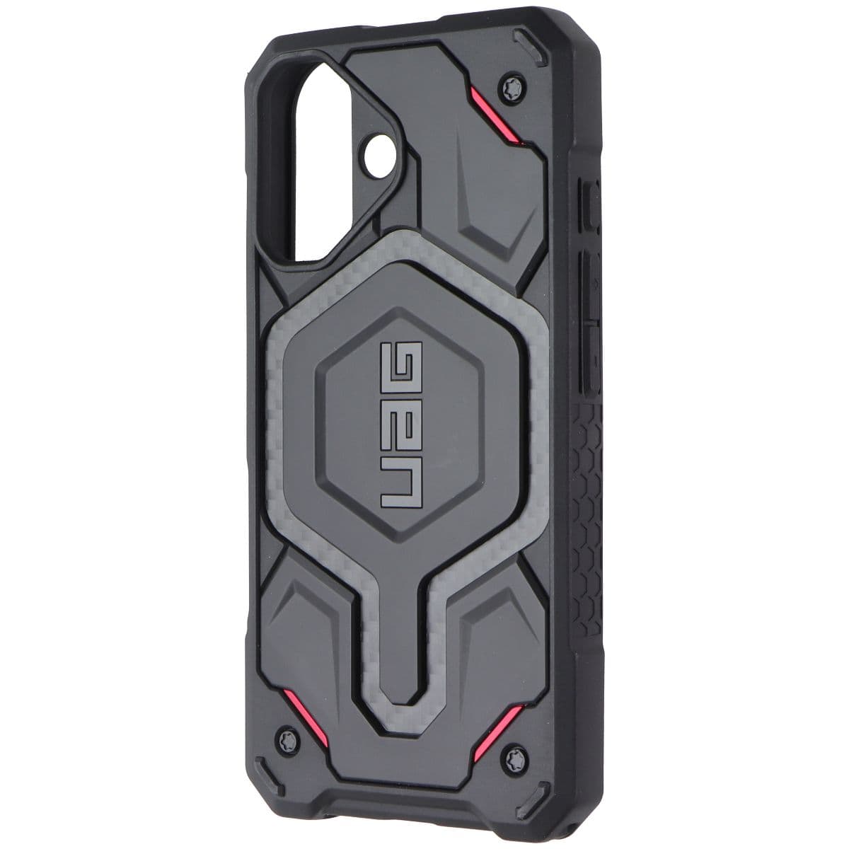 UAG Monarch Pro Series Case for MagSafe for iPhone 16 - Black/Carbon/Red image 1