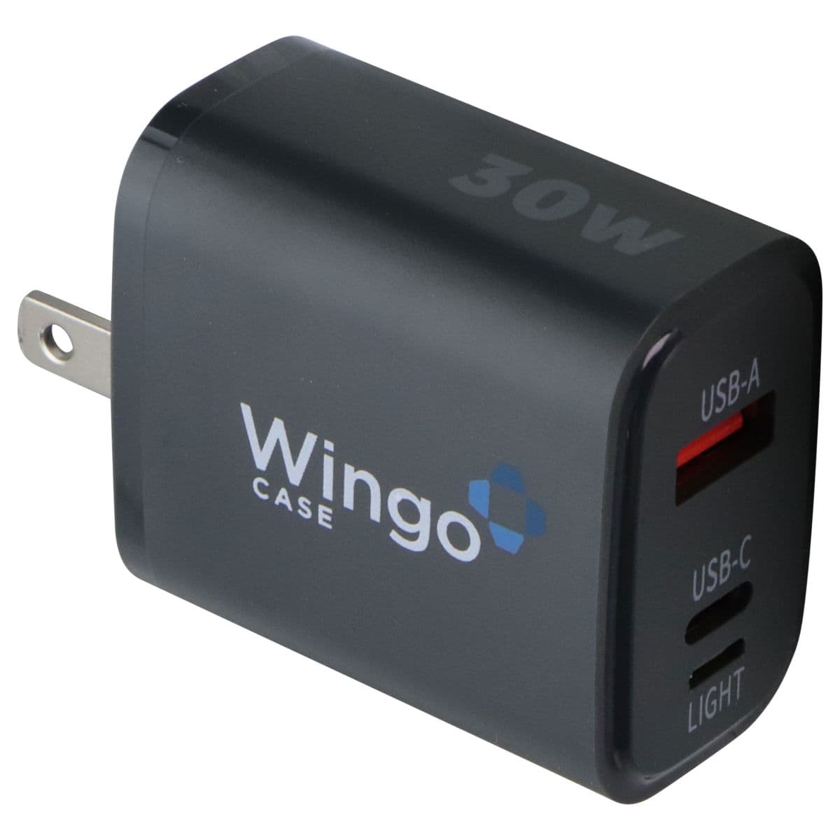 WingoCase (30W) 3-Port Adapter for USB-A/USB-C/8-Pin Cables with 5 Foot Cable image 2