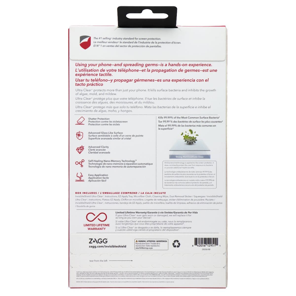 ZAGG InvisibleShield (Ultra Clear+) Screen Protector for Alcatel TCL T1 Pro image 2