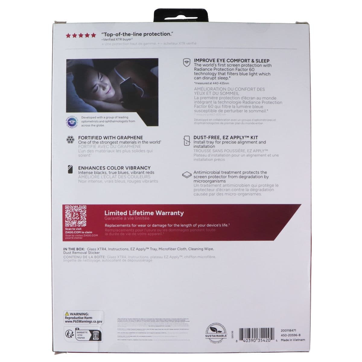 ZAGG XTR4 Tempered Glass Screen Protector for Apple iPad (A16/10th Gen) image 2