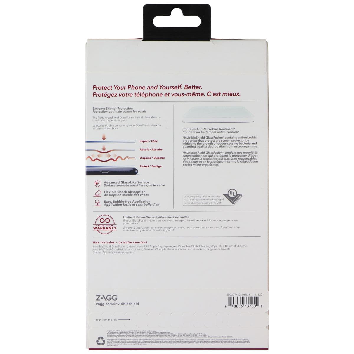 ZAGG Invisible Shield GlassFusion+ Screen Protector for Samsung Galaxy S21+ 5G image 2