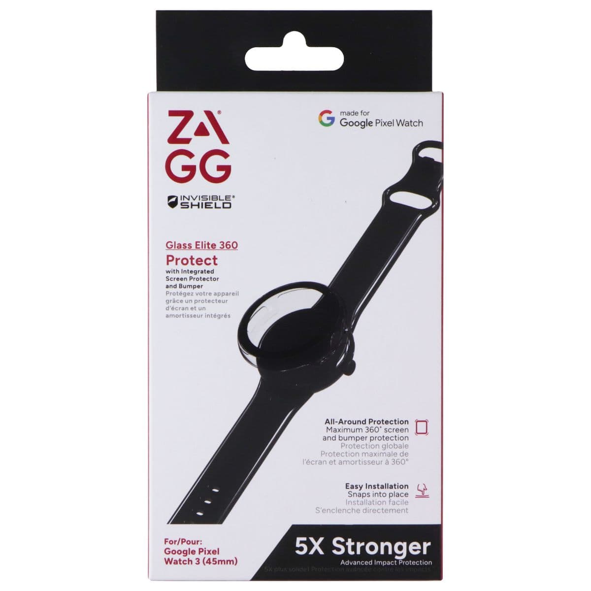 ZAGG Invisible Shield Glass Elite 360 Protect for Google Pixel Watch 3 (45mm) image 1