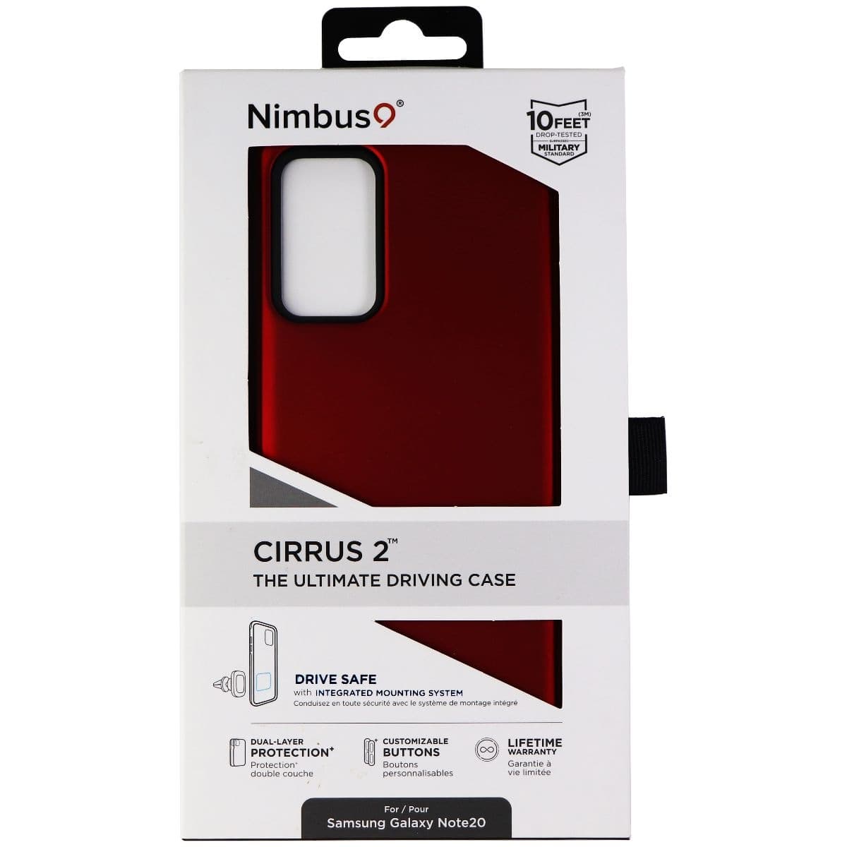 Nimbus9 Cirrus 2 Series Hard Case for Samsung Galaxy Note20 - Red / Black image 5