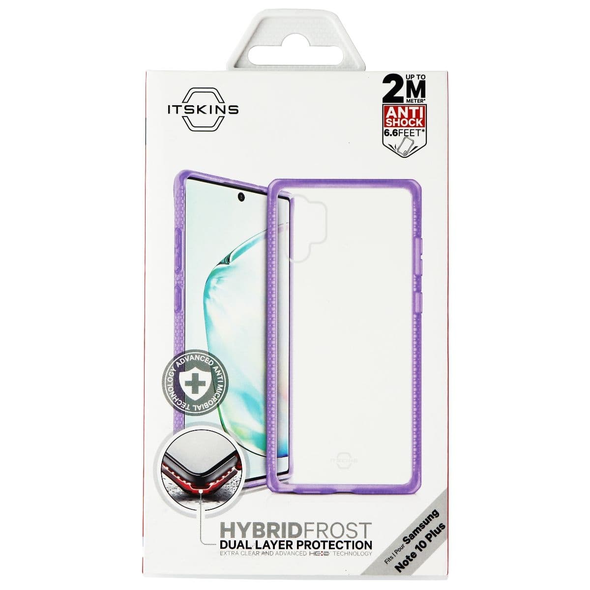ITSKINS Hybrid Frost Hard Case for Samsung Galaxy (Note10+) - Purple/Clear image 1